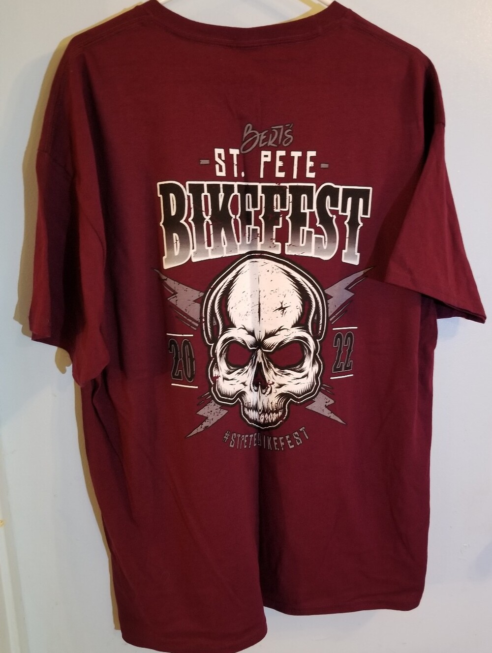 Harley Davidson Bikefest Maroon Graphic Tee Shirt Mens Bike Fest